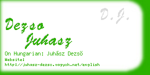 dezso juhasz business card
