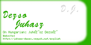 dezso juhasz business card